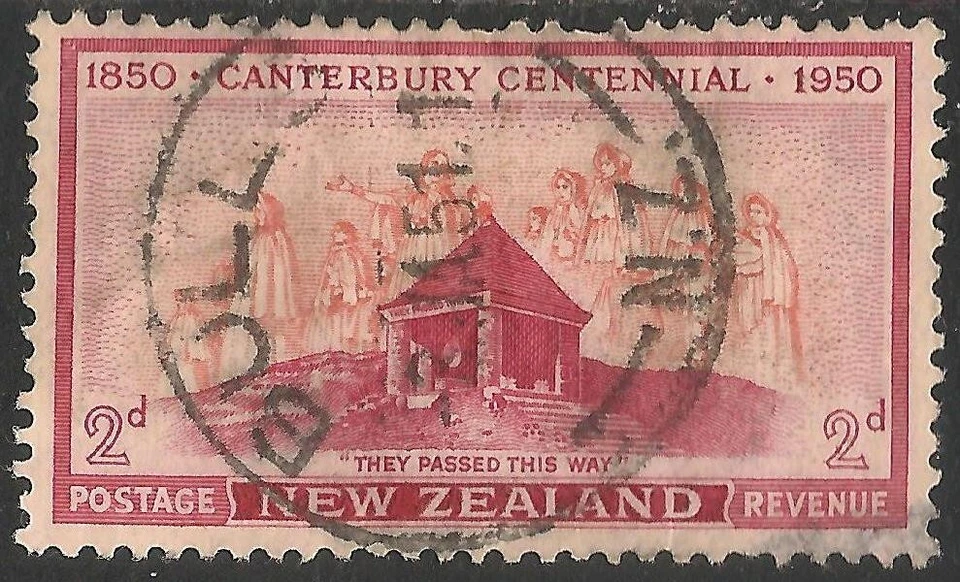 New Zealand #275 (A111) VF USED SOTN - 1950 2p "They Passed This Way" - Image 1 of 1