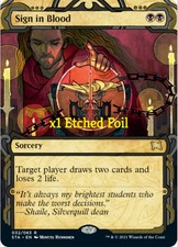 MTG Etched Foil Strixhaven: Mystical Archives Sign in Blood MINT