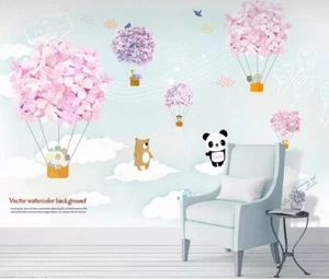 3D Panda Tragen H019 Tapete Wandbild Selbstklebend Abnehmbare Aufkleber Sinsin - Picture 1 of 11