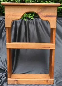 DECORATIVE WALL SHELF Pine Country Farmhouse HEAVY WOOD 2 TIER Decor 29x19x7.5" - Picture 1 of 24