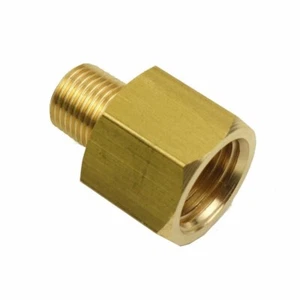 Brass Pipe Fitting Adapter M8 X 1 Male Metric to 1/8" NPT Female 1Pcs - Picture 1 of 3