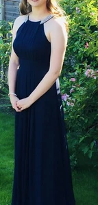 Prom/Evening Dress with Neck Embellishment. 10 uk. Eliza J. - Picture 1 of 14