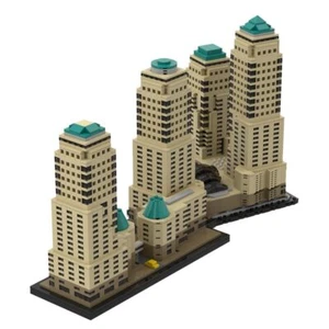 1/1000 World Financial Center 3947 Bricks MOC-125137 Creative Play Set - Picture 1 of 7
