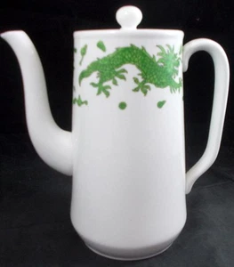 Hammersley Green Dragon Coffee Pot with Lid Made in England - Picture 1 of 8