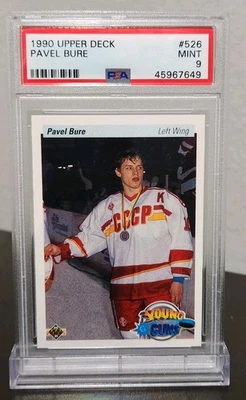 1990 Upper Deck Pavel Bure Rookie Card #526 Young Guns PSA 9 RC - Image 1 of 4