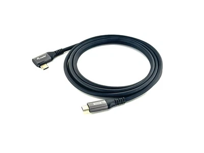 CABLE USB-C MACHO - USB-C MACHO ACODADO 90º 3 METRO EQUIP 5A 100W 480mbps - Imagen 1 de 4