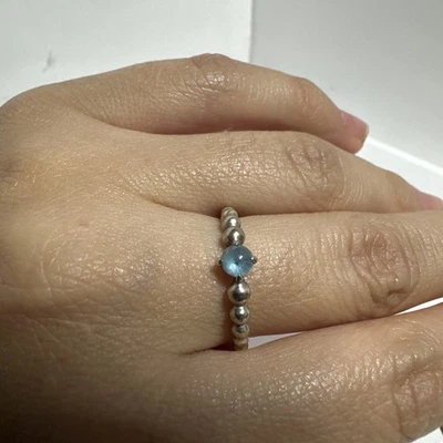 Pandora Ale  Blue Gemstone Sterling Silver 925 Ring - Image 1 of 4