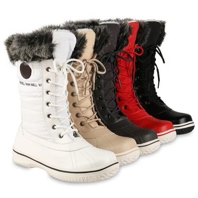 Warm Gefütterte Damen Stiefeletten Winterboots Stiefel 838030 Schuhe - Bild 1 von 2