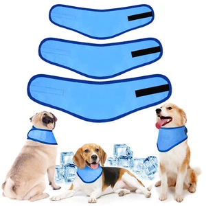Pet Dog Collar Cooling Handkerchief Neck PVA Ice Chill Scarf Puppy Bandana S/M/L - Picture 1 of 19