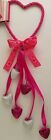 Valentine’s Jingle Heart Doorknob Hangers 12”, Select Color