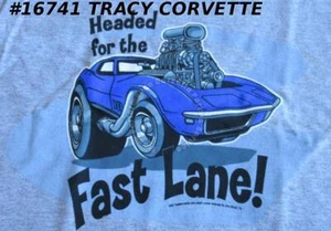 Kids X-Large Corvette Stingray Fast Lane Grey T-Shirt *Clearance* - Picture 1 of 3