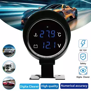 2 in 1 52mm Car Truck Water Temp Gauge ℃ Digital LED Voltmeter Meter With Sensor - Picture 1 of 8
