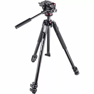 Manfrotto 190X 3 Section Aluminum Tripod with XPRO Fluid Head, 63" Max Height - Picture 1 of 4
