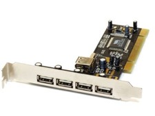 Trifoo 4x External/1x Internal Port USB2.0 PCI PC Controller Card/Card ZG-USB01