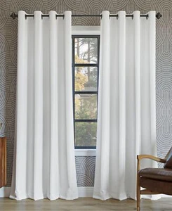 sun Zero Oslo Theater Grade Blackout Grommet Single Curtain Panel White 52 x 63 - Picture 1 of 4