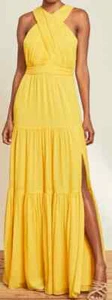 WOW! New Tags Veronica Beard "Florencia" canary maxi dress Size 2 $698 SILK - Picture 1 of 2