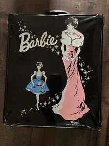 Vintage Barbie 1962 schwarz Vinyl Pferdeschwanz Reise Aufbewahrungskoffer Mattel - Bild 1 von 4