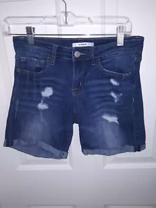 Klique B Size Women’s Denim Shorts Distressed Folded Hem SIZE 26 SIZE MEDIUM - Picture 1 of 7