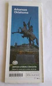 1996 AAA Arkansas​ Oklahoma Map  - Picture 1 of 3