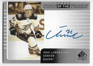 21/22 SP AUTHENTIC 2001-02 RETRO SIGN OF TIMES AUTOGRAPH Isac Lundestrom GROUP F - Picture 1 of 1