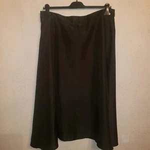 JS COLLECTION Black Midi Formal Evening Satin Skirt 36" Waist Size XL - Picture 1 of 11