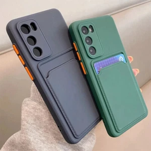 Card Soft Case For Samsung S20 S21 FE S22 S23 S24 Plus Note 10 20 A72 Back Cover - Picture 1 of 21