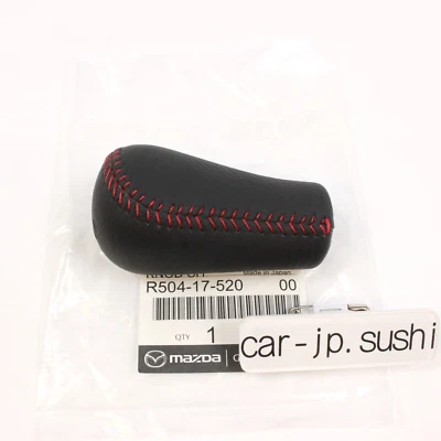 MAZDA GENUINE RX-7 FD3S Spirit-R RS RSR 5MT Shift Knob Black Leather Red Stitch - Image 1 of 4