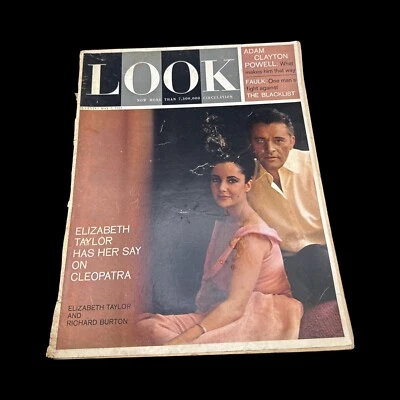 Vintage LOOK Magazine, May 7, 1963, ELIZABETH TAYLOR, RICHARD BURTON, CLEOPATRA! Foto 1 de 4