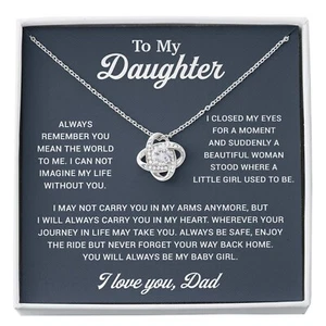 To My Daughter Necklace, Gift for Daughter from Dad, Father Daughter Necklace - Picture 1 of 14