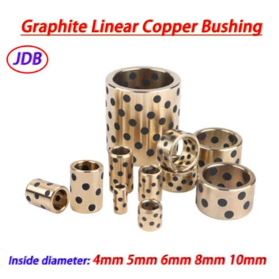 Selbstschmierende Graphit Linearlagerbuchse Kupferhülse ölfrei Φ 4-10 mm - Image 1 of 4