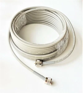 100' ft Tramflex Double Shield Coax Cable RG8X Assembly Gray PL259 CB HAM Radio - Picture 1 of 1