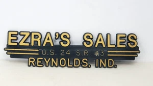 Ezra's Sales Reynolds IN Plastic Emblem Auto Badge VTG -GL429 - Picture 1 of 3