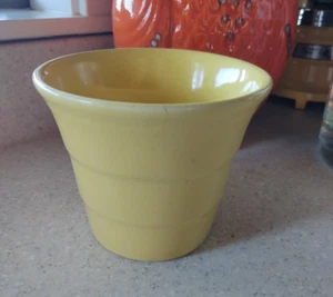 RARE Vintage BAUER POTTERY Ringware 4" Flower Pot, YELLOW - Picture 1 of 3