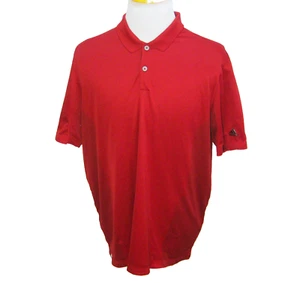 ADIDAS Men's (Size XL) Solid Red Short Sleeve ClimaCool Polo Shirt Golf Tennis - Picture 1 of 5