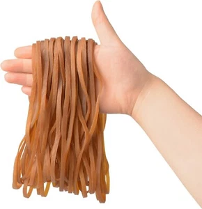 Fascia per Pattumiera Resistente 8 x 0,16 Pollici Confezione da 100 Elastici Grandi - Foto 1 di 5