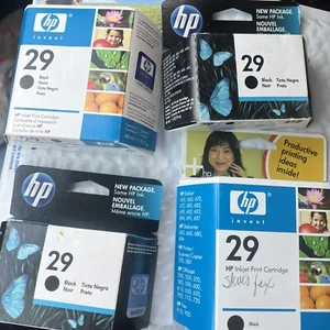 Lot If 4 HP 29 Black Ink Cartridge 51629A Genuine Factory Sealed expired 2006-12 - Picture 1 of 9