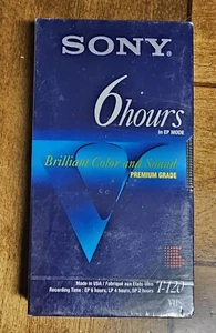 Sony T-120 Blank VHS Tapes Premium Grade 6 Hrs (One Included) - Picture 1 of 2