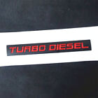 1Pc Red Matte Black Turbo Diesel Metal Badge Emblem Decal Sticker 3D Luxury Type
