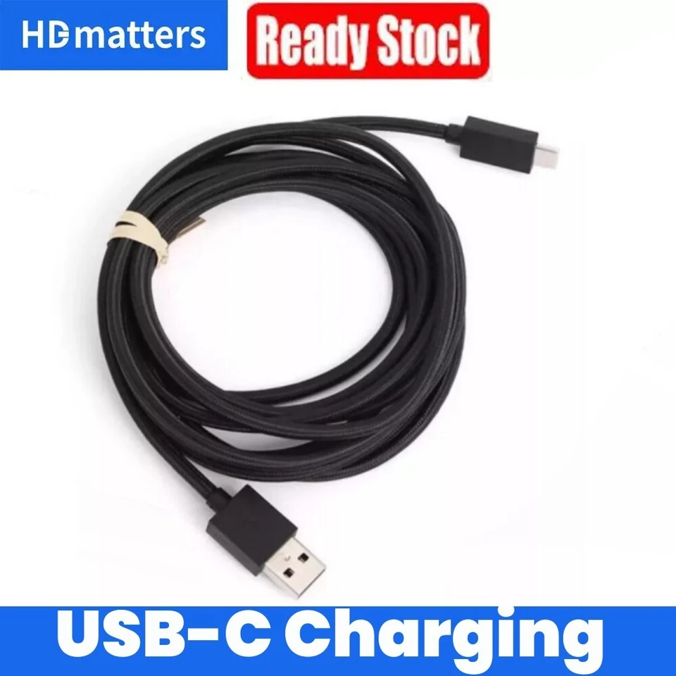 Cable de alimentación de carga USB-C original Sony de 2,8 m 9 pies para consola PS5 DualSense Edge Foto 1 de 4