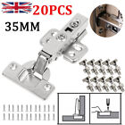 20 Top Quality Full Overlay 35mm Soft Close Hinges Kitchen Cabinet Cupboard Door