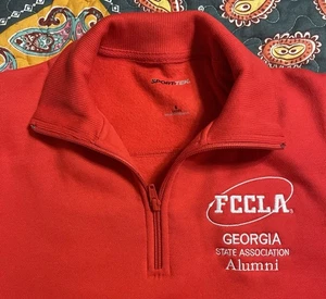 FCCLA "GEORGIA STATE ASSOCIATION ALUMNI" SWEATSHIRT DAMEN S small ROT L/S REISSVERSCHLUSS - Bild 1 von 5