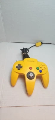 Official Nintendo 64 Yellow Controller OEM N64 Original Tested  - Image 1 of 2