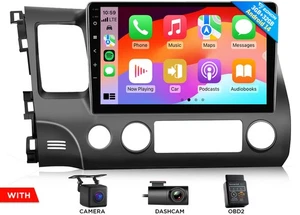 Android 14 10.1" Coche Estéreo Radio CarPlay Unidad Principal WiFi GPS DSP para Honda Civic - Imagen 1 de 20