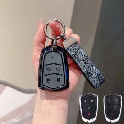 Key Protection Fob Cover Case for Cadillac CT4 CT5 XT6 Escalade ESV Key Holder - Image 1 of 4