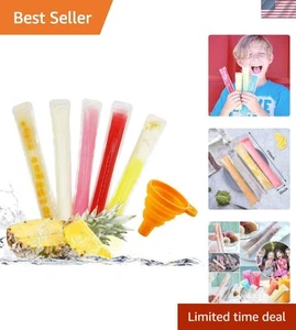 160 BPA-Free Popsicle Mold Bags with Zip Seal for Healthy Snacks | 11"x2" - Picture 1 of 8