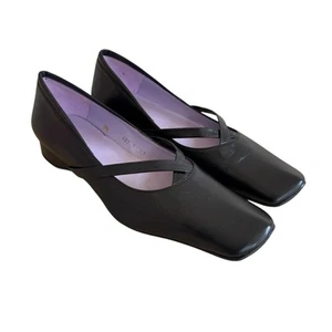 Zapatos planos de ballet de cuero Napa negros AUDLEY talla EU 37/US 7 - Imagen 1 de 12