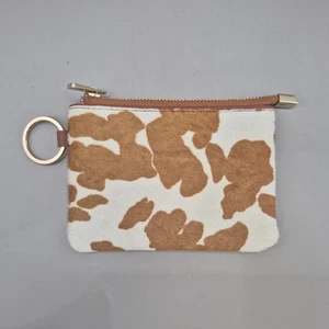 Most Wanted Cow Print Cowhide Coin Wallet - Picture 1 of 3