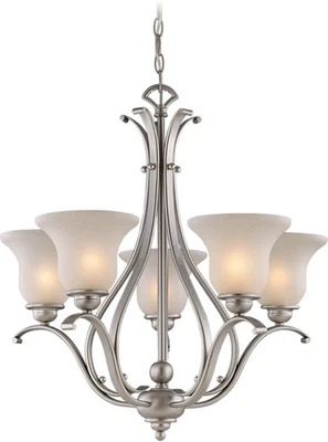 Vaxcel Lighting CH35405 Monrovia 5 Light 26"W Chandelier - Nickel - Image 1 of 4