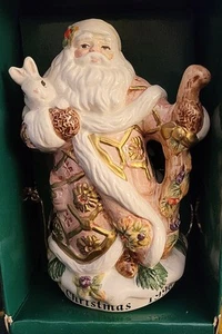 Fitz and Floyd 1996 Weihnachten Weihnachtsmann Snowy Woods Keramik Glocke 5,5" - Bild 1 von 13