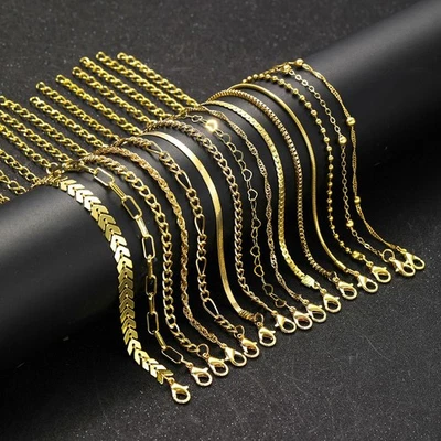 15 Stk Armband 18K Gold Pl.Unisex Großhandel Restposten Schmuck Armbänder  - Bild 1 von 4